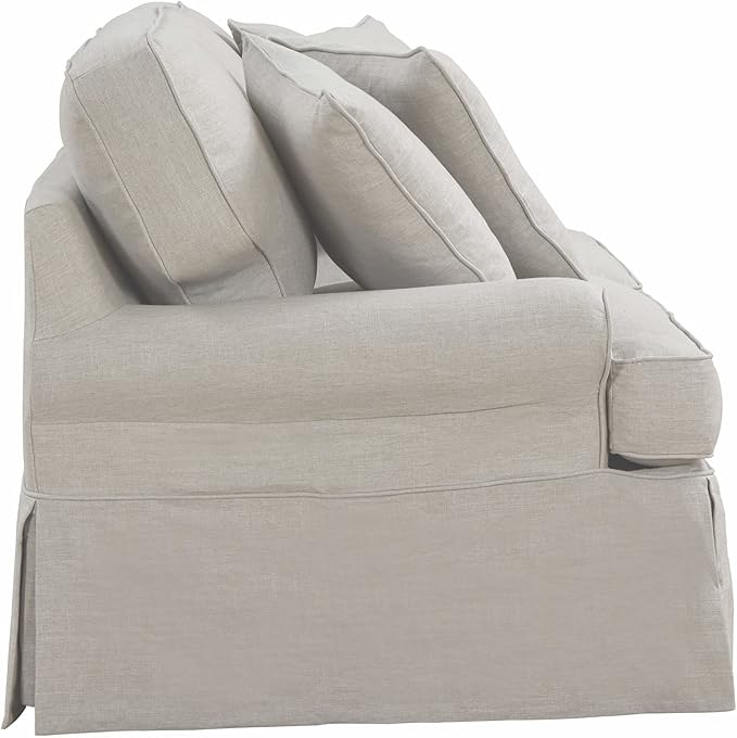 Sunset Trading Horizon Slipcovered Sofa, 85", Light Gray
