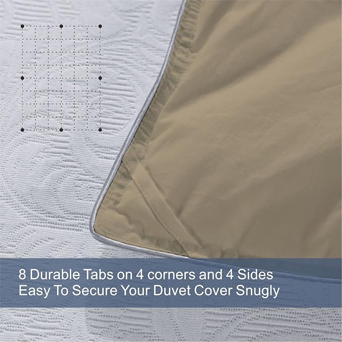 MAPLE DOWN Soft California King Size Comforter Duvet Insert-Down Alternative Comforter with Corner Tabs-Lightweight Fluffy Breathable Machine Washable(Light Brown, 102"x96")