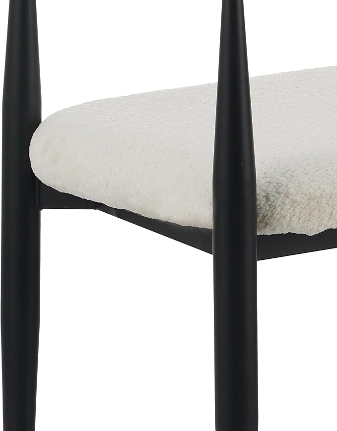 Christopher Knight Home Names Modern Metal Loveseat, Living Room Boucle Fabric Upholstered Settee, Curved Open Backrest 2-Seater Sofa, Cozy Couch for Bedroom/Apartment/Home Office, Black+ Gold + Beige