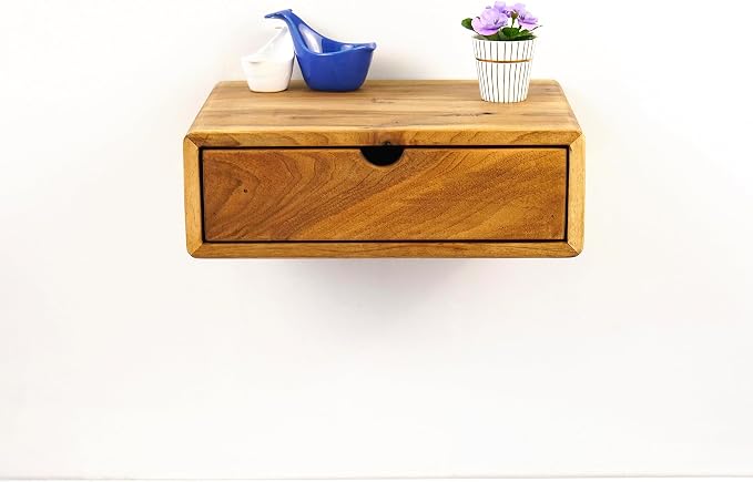 Ultimate Premium Products Walnut Nightstand: Warmth & Solidity | Matte Walnut Lacquer Finish | Spacious Storage Drawer | Ideal for Classic Decor Styles | Small by UltimatePremiumProducts