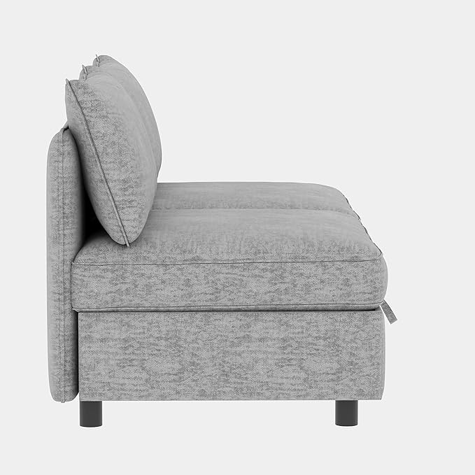 Oversized Modular Storage Sectional Sofa Customizable Seating Group Sofa&Couch Convertible Sleeper Sofabed with Movable Ottomans and Seat, U-Shaped Chenille Upholstered Sofa Couch for Living Room