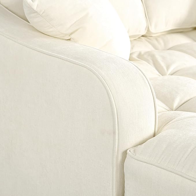 55" Oversized Chaise Lounge Indoor Chenille Upholstered Cozy Lounger Sofa Bed Sleeper Couch Daybed , Extra Wide Deep Seat Padded Sofabed with 9" Thicked Cushions and Throw Pillows for Living Room