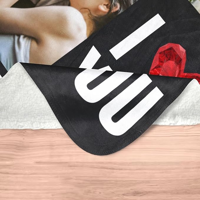 inkArts Custom Blanket with Photos, Personalized Photo Blankets Using My Own Photos, Customized Blankets with Pictures, Personalized Gifts for Women Men Baby Child