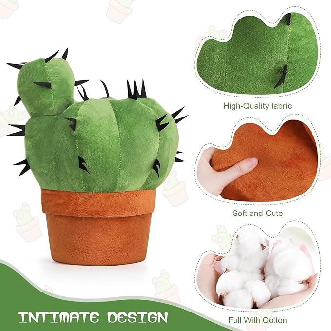 OtGalk Cactus Shape Pillow-3D Throw Pillow Sofa Cactus Shaped Pillow Plush Cactus Decorative Pillow Office Bed Cushion for Couch Sofa Living Room Home Decor for Plant Lovers, Garden Lovers (9.8 inch)