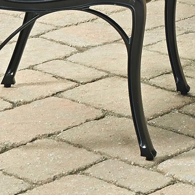 Homestyles Sanibel Black Stationary Cast Aluminum Outdoor Dining Chair, 2 Piece Patio Chairs, Set of 2 Garden Chairs with Armrest & Backrest for Garden Patio Pool Beach Yard, Black - Image 9
