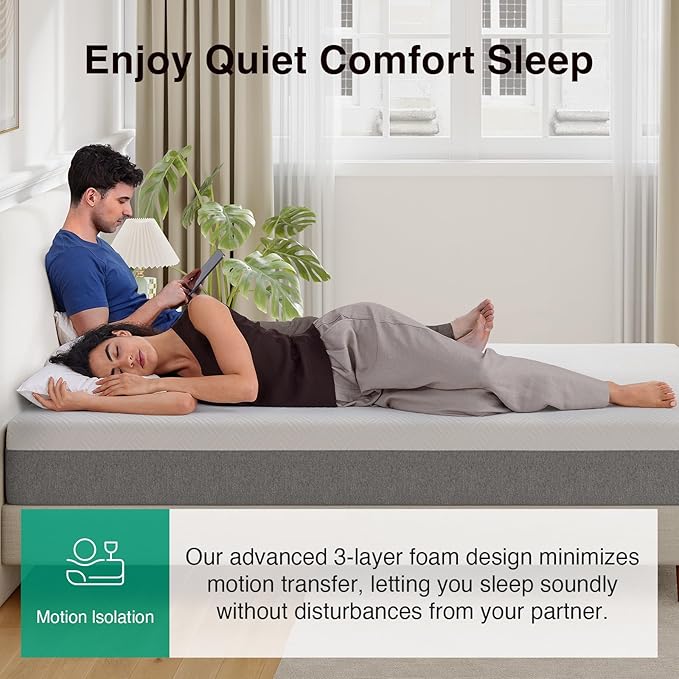 Novilla 10 Inch Mattress Full, Gel Full Memory Foam Mattress in a Box with Comfort Foam for Back Pain Relief & Body Support & Cool Night Sleep, CertiPUR-US Certified