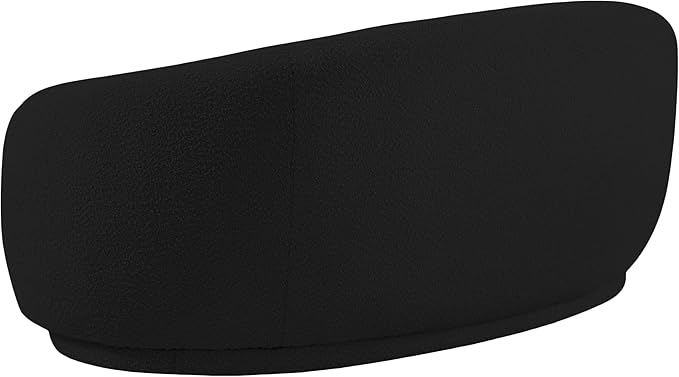Meridian Furniture 693Black-L Hyde Collection Modern | Contemporary Boucle Fabric Upholstered Loveseat, Black, 64" W x 38" D x 27.5" H