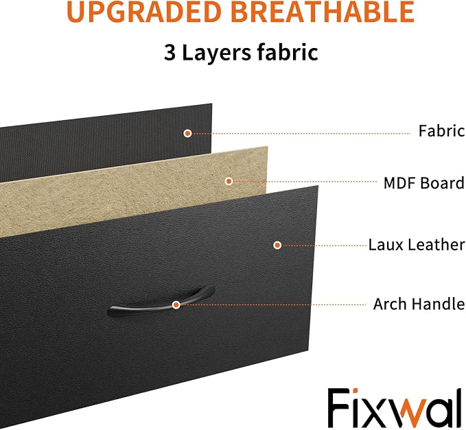 Fixwal Black Tall Skinny Dresser for Bedroom, Narrow Storage Dresser Organizer with 7 Fabric Drawers, Nightstand Furniture in Closet, Entryway, Hallway - Image 8