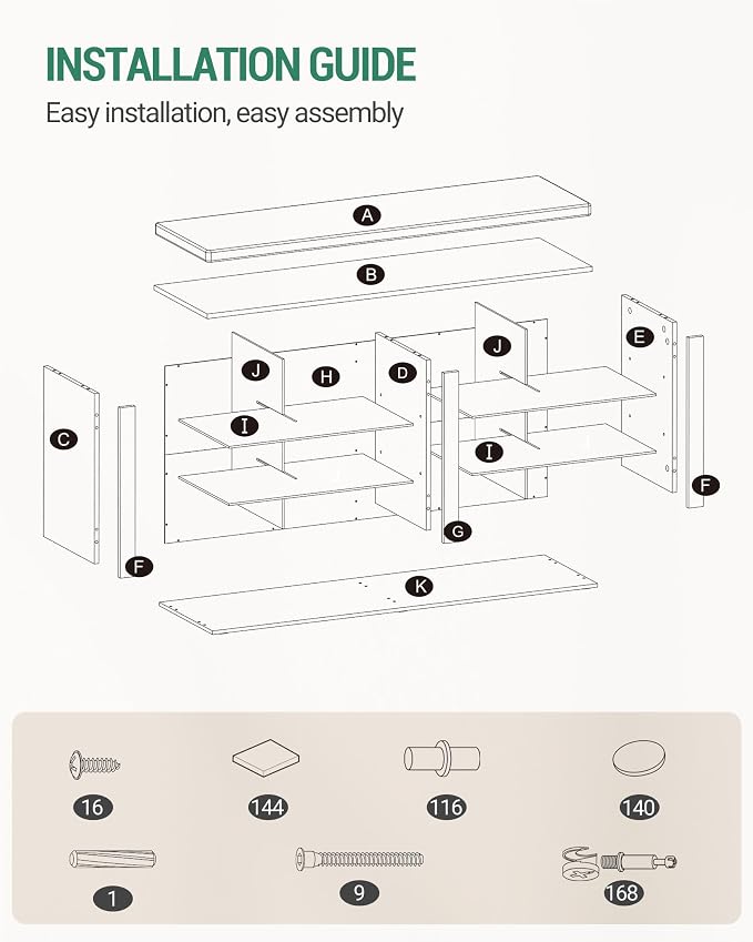 Hzuaneri Shoe Bench with Cushion, Entryway Storage Bench with 12 Cubbies, Cubby Shoe Rack with Adjustable Shelves, Shoe Organizer Cabinet for Living Room, Bedroom, Entryway, White SB19003GY - Image 9