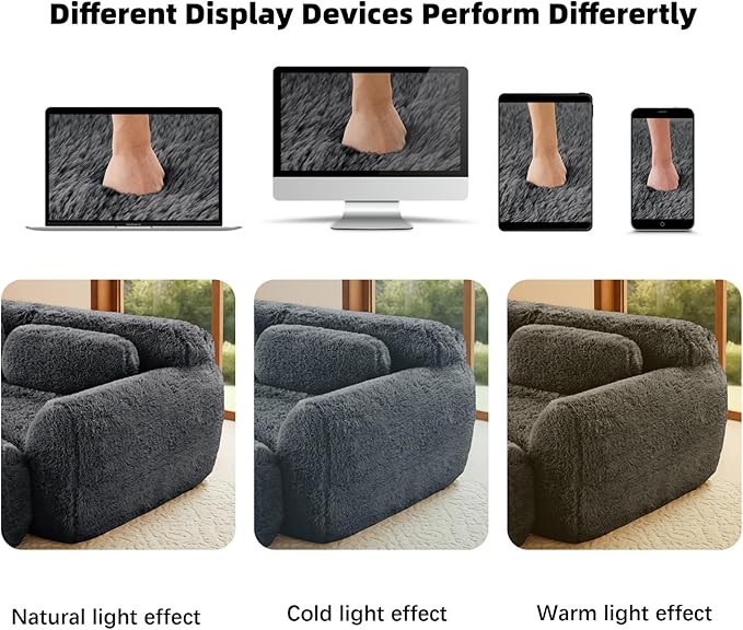 114.7" Sectional Sofa Bed, 6-Seater Modular Sleeper Boneless Couch with Movable Ottoman, Plush Convertible Sofa Set Deep Seat Couches for Living Room, Bedroom and Apartment, Dark Grey