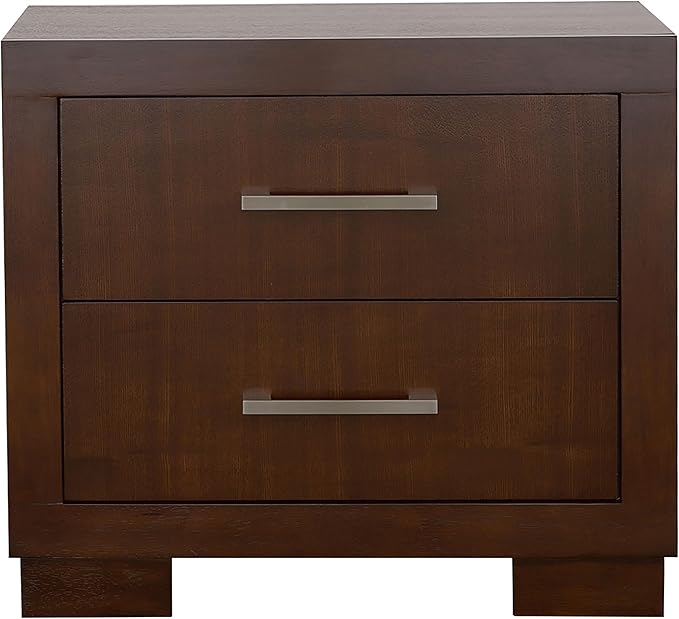 Coaster Home Furnishings Jessica Contemporary 5-Piece Bedroom Set Eastern King Size LED Panel Bed Frame 43-inch Headboard Cappuccino 200711KE-S5P