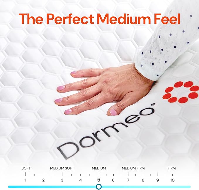 Dormeo Premium Twin XL Breathable Mattress Topper with 3-Zone OctaspringⓇ Technology for Optimal Back Support, Anti-Slip Bottom, Topper Only - Mattress Not Included