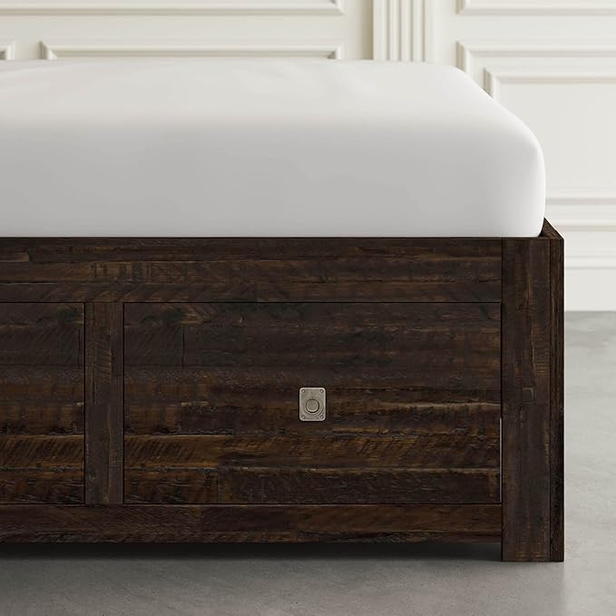 Jofran: , Kona Grove, Queen Storage Bed, 63"W X 87"D X 56"H, Deep Chocolate Finish, (Set of 1)