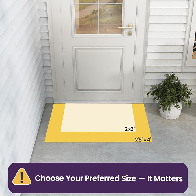 DEXI Front Door Mat Outside Entrance Coir, 32x48 Heavy Duty Entry Tropical Plant Doormat, Non Slip Exterior Entryway Floor Dirt Trapper for Porch Patio, Colorful Succulent - Image 2