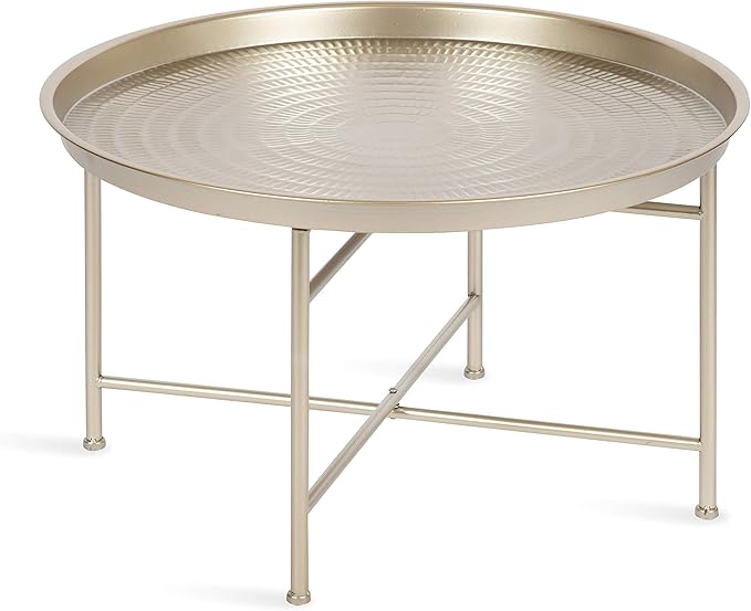 Kate and Laurel Mahdavi Modern Coffee Table, 26 x 26 x 16, Silver, Unique Coffee Table with Sophisticated Design