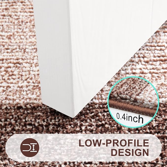 Kitinjoy Indoor Outdoor Door Mat, 59x20 Non-Slip Absorbent Dirt Trapper, Low-Profile Washable Inside Entrance Front Floor Mat, Sturdy Soft Entry Doormats for Entryway, Brown - Image 4