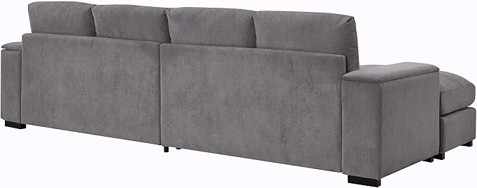 122" Oversized Modular Sectional Sofa Cloud Couch with 2 Ottomans, Comfy Corduroy Upholstered Deep Seat Large U Shaped Lounge Sofa&Couches with Hidden Arm Storage Box