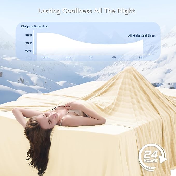 GOHERO Cooling Blanket King Size- 100"x90" Summer Cooling Throw Blanket for Hot Sleepers Arc-Chill Q-Max >0.45 Cool Fiber, Keeps Cool for Night Sweats, Soft Lightweight Sofa Blankets for Kid Adults