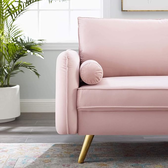 Modway Revive Performance Velvet Sofa, Pink