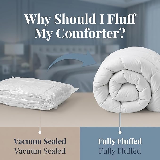 Bella Sonni® | Hotel-Quality All-Season Down Comforter California King Size | Lightweight Yet Warm Duvet Insert for Hot Sleepers & Year-Round Use | No Cold Spots | 50-50 Down & Feather Fill