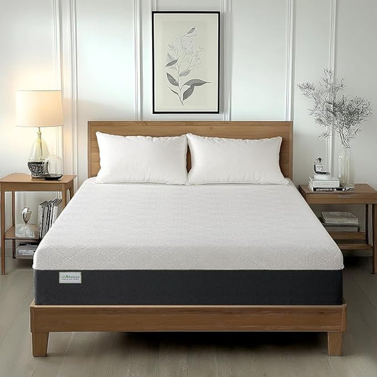 Life Balance Full Bed Mattress, 10 Inch Cooling-Gel Memory Foam Mattresses Made in USA, CertiPUR-US Certified Full Mattress in a Box, Medium Firm, Pressure Relief, Motion Isolation, CY-10-F-FBM