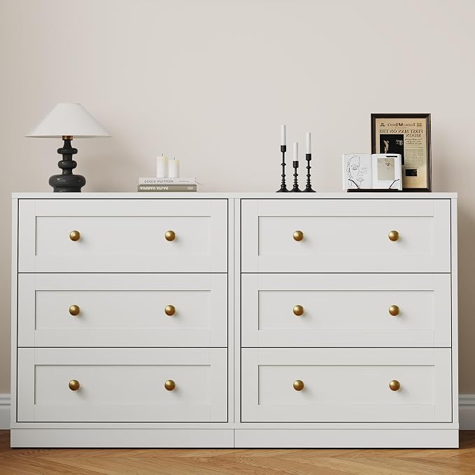 RoyalCraft White 3 Drawer Dresser Set of 2, Small Dresser for Bedroom, Wood Nightstand with Drawers, Modern Chest of Drawers for Closet, Living Room, Entryway - Image 8