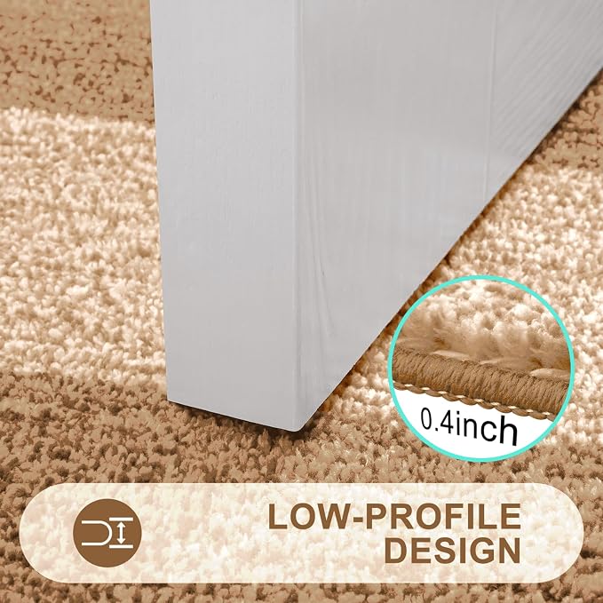 Kitinjoy Indoor Outdoor Door Mat, 71x47 Non-Slip Absorbent Dirt Trapper, Low-Profile Washable Inside Entrance Front Floor Mat, Sturdy Soft Entry Doormats for Entryway, Camel - Image 4