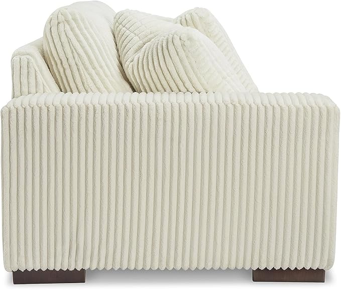 Signature Design by Ashley Lindyn Casual Anti Sag L-Shaped 6-Piece Sectional with Reversible Cushions and 9 Accent Pillows, White