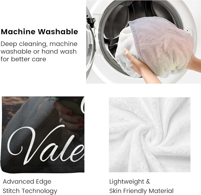 Printwoo Custom Blankets with Photo, Personalized Photo Blanket, Customized Blankets with Picture, Personalized Gifts for Women Men, Mom Gift for Mothers Day