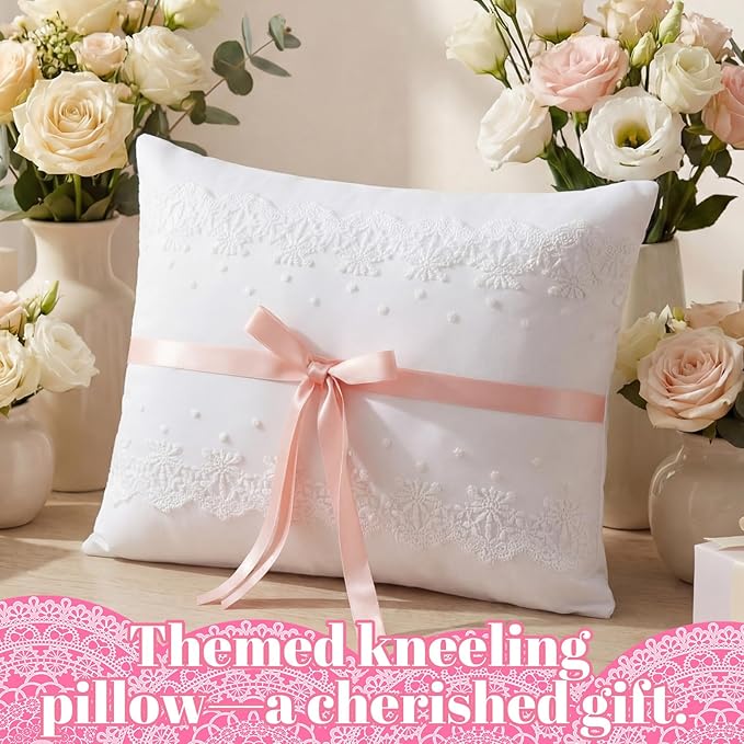 Leinuosen Cojines para 15 Años De Quinceañera Quinceanera Kneeling Pillow Prayer for Kneeling 12 x 16 Inch Embroidered Pillow Cover Shoe Pillows Cojines para 15 Años De Quinceañera Decorations