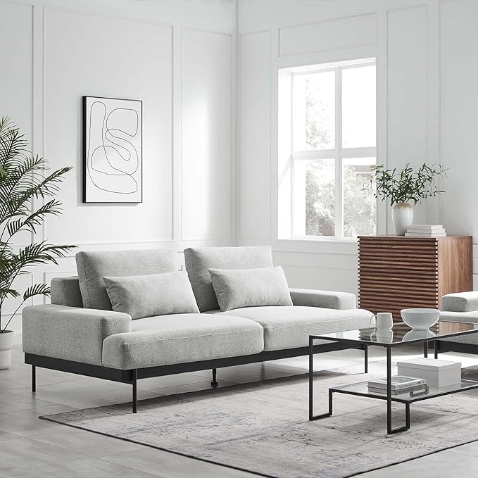 Modway EEI-6214-LGR Proximity Upholstered Fabric Sofa, Light Gray
