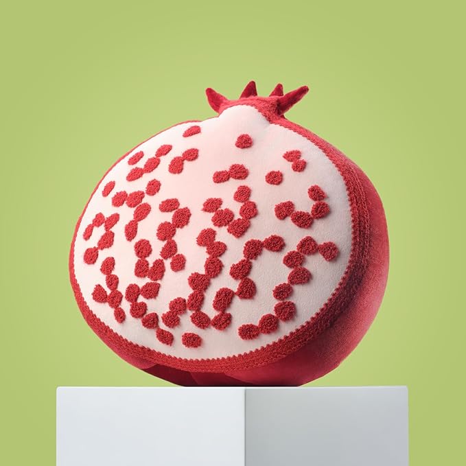 Phantoscope Happy Easter Pomegranate Shaped Pillow Red 15 x 14 Inches