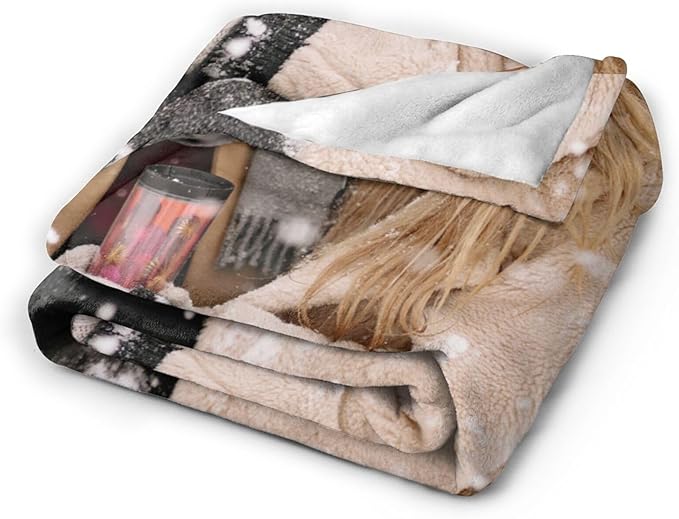 Custom Blanket with Picture Text, Personalized 1 Photo Blanket, HD Printing Customized Flannel Throw Blanket Gifts for Mom Dad Couple Girlfriend Boyfriend Wife Husband Valentines Gift