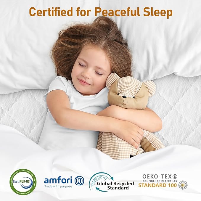 Firm Mattress Topper Queen 3-Inch: High Density Foam for Back Pain Relief, Super Support Cooling Mattress Pad, Breathable Washable Cover with Anti-Slip Strap, CertiPUR-US Oeko-Tex Certified 80x60