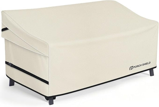 Porch Shield Waterproof Outdoor Deep Seat Sofa Cover –Patio Furniture Couch Cover 79W x 40D x 35H inch, Beige by PorchShield
