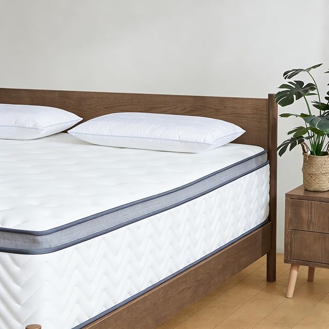 King Size Mattress, 14 Inch Medium Firm Hybrid King Bed Mattress, Memory Foam Mattresses in a Box for Pressure Relief, Individual Pocket Spring-Motion Isolation with Edge Support, CertiPUR-US