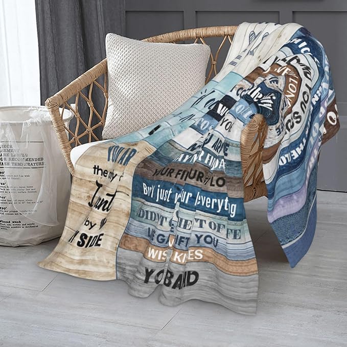 Soft Flannel Throw Blanket for Wife - Bed Blanket Gift (50x60) for Anniversary, Birthday, Mother's Day, Christmas, Valentine's Day