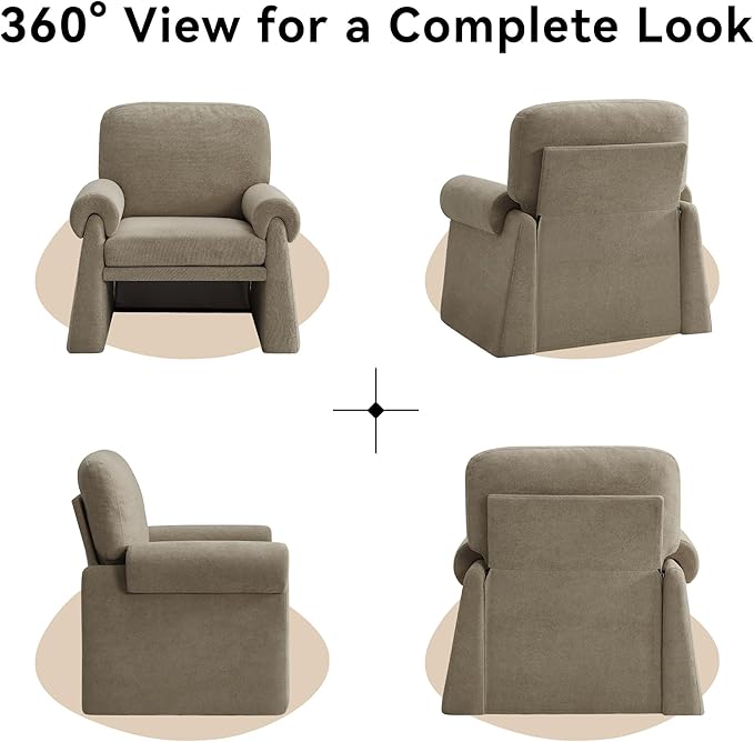 Accent Chairs Set of 2, Modern Living Room Chairs, Comfy Single Sofa Chair with Thick Cushion and Armrests, Upholstered Reading Club Chair, Arm Chair for Living Room Bedroom, Grey