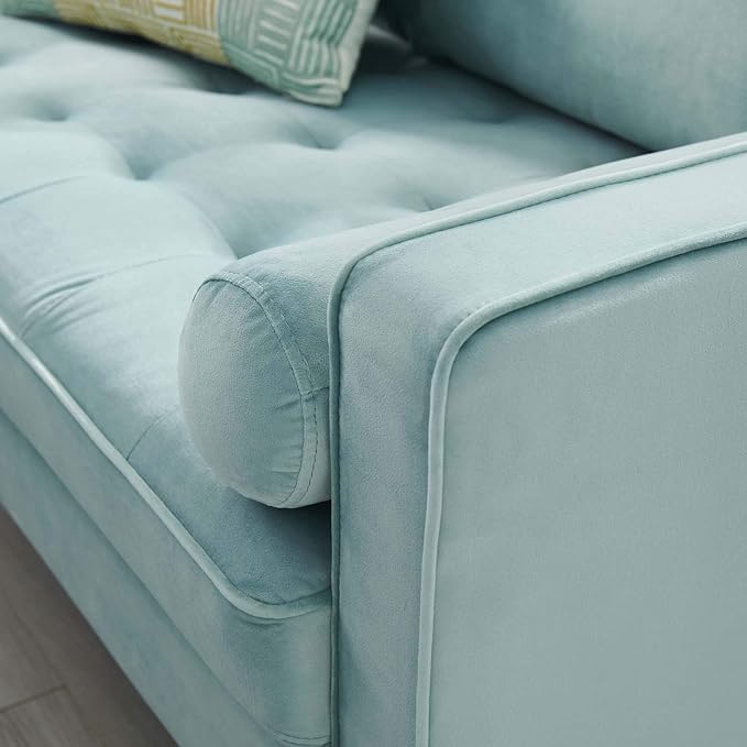 Modway Valour Performance Velvet Loveseat, Mint Valour Performance Velvet Loveseat
