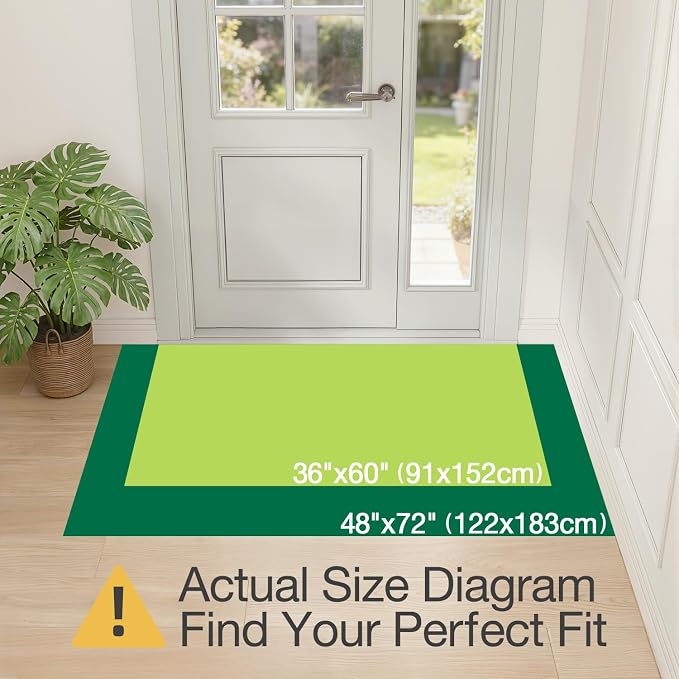 LUMI Washable Door Mat Indoor Entrance 32x48, Dirt Trapper Front Door Mats with Absorbent Interior and Non-Slip Rubber Backing, Entryway Doormat, Grey - Image 2