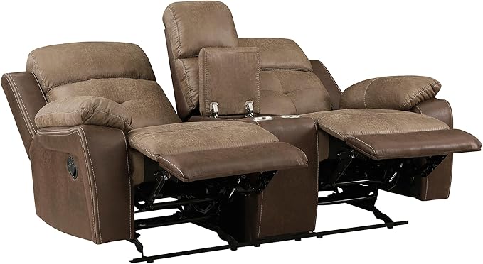 Lexicon Marianna 2-Piece Reclining Living Room Sofa Set, Brown