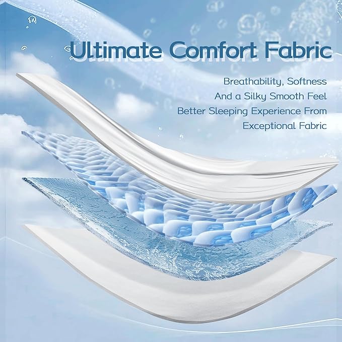Queen Cooling Comforter with Tencel™ Fill for Hot Sleepers & Night Sweats - Lightweight, Breathable, Double-Sided Cold Blanket All Season Thin Bedding (White, Full 90"x 90")
