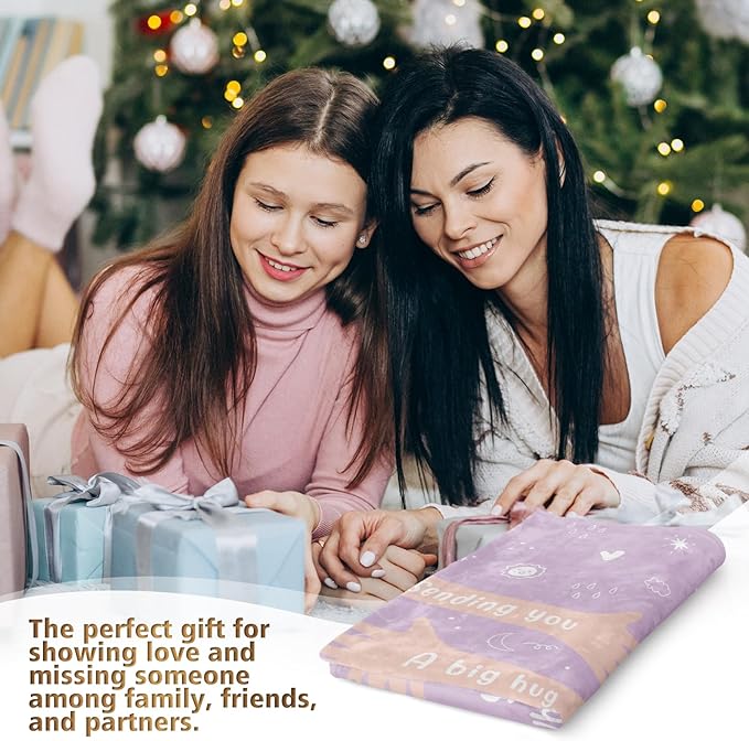 Afterprints Get Well Soon Gifts for Women Men, Hug/Healing Blanket, Thinking of You/Cancer Care/Sympathy/After Surgery Gifts for Friends, Sister, Coworkers, Soft Throw Blankets 50'' x 60''