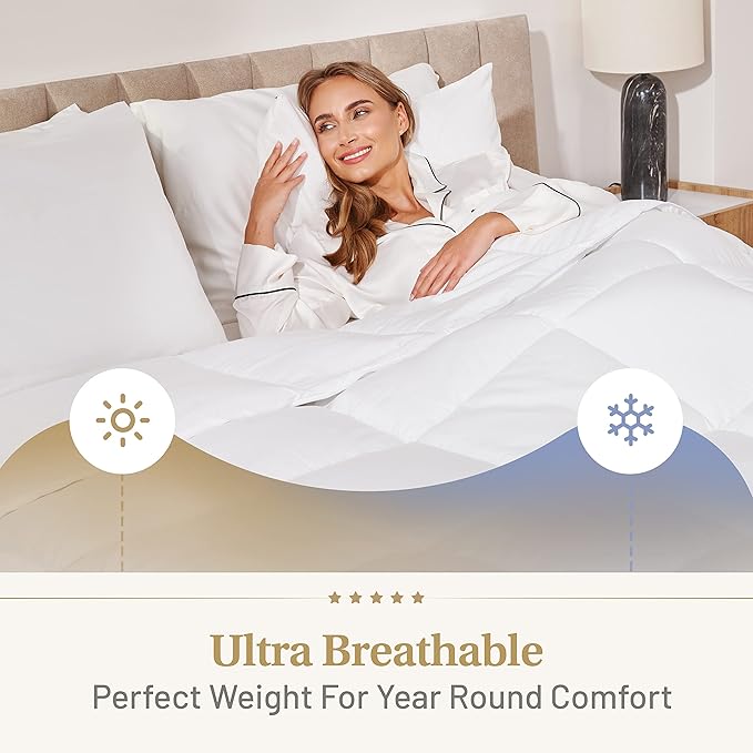 Lavish Comforts Twin Down Alterantive Comforter - Twin Duvet Insert with Tabs Premium, Premium Hotel Comforter Machine Washable, Hypoallergenic for Sensitive Skin - White 68x86