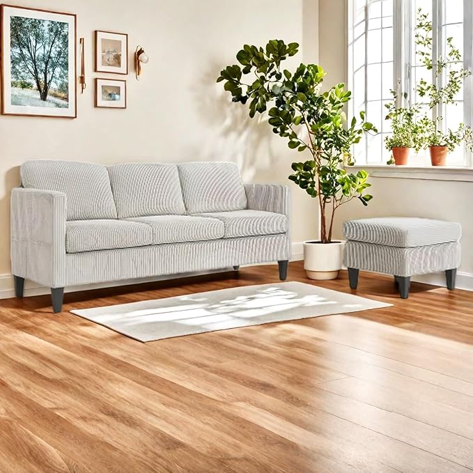 L Shaped Couch, Convertible Sleeper Sofa Bed with Chaise Lounge Storage, Sectional Couches for Living Room, Lounge Sectional Couch for Apartment and Small Spaces, Off-White