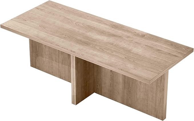 Luoxiao Rectangle Coffee Table for Living Room 47 inch Modern Center Accent Table Minimalist Small Rectangular Cocktail Table Wood