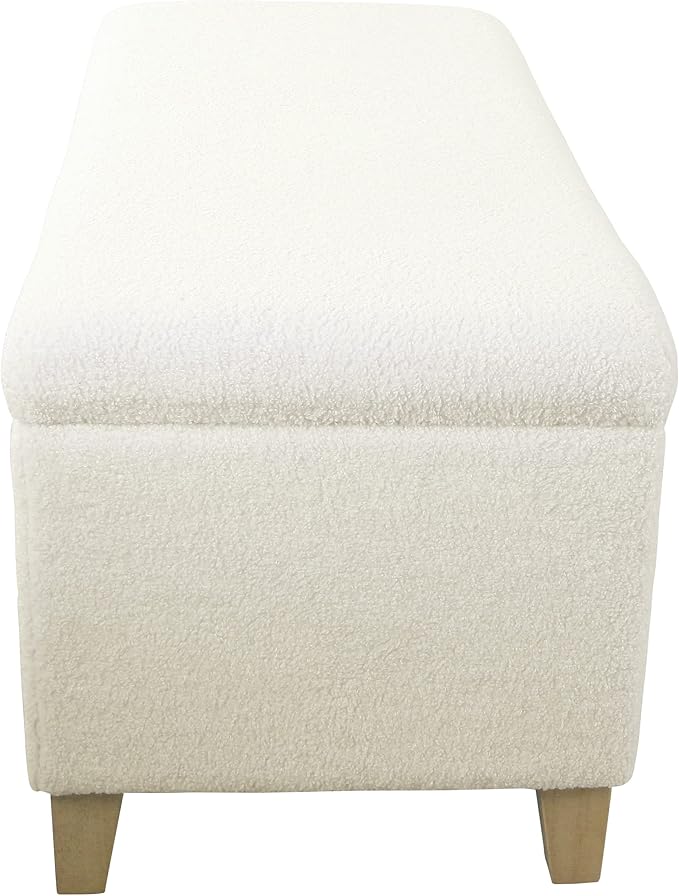 HomePop Storage Bench, Pearl Cream, Rectangle - Image 9