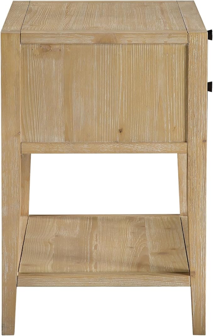 Shoreham 1-Drawer Natural Finish Wood Nightstand - Image 6