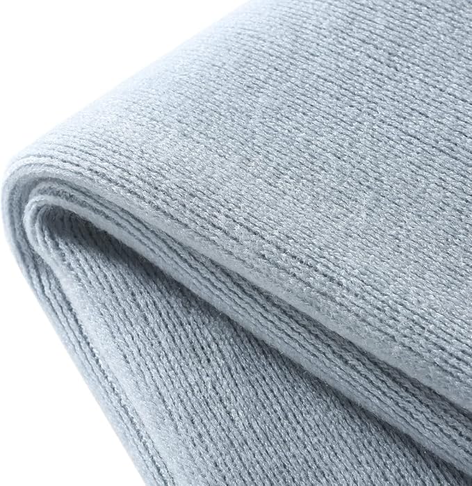 Homiest Decorative Knitted Throw Blanket with Fringe Soft & Cozy Tassel Blanket for Couch Sofa Bed (Pale Blue,50x60)