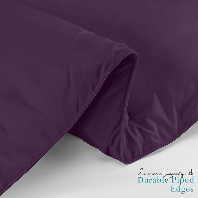 Utopia Bedding Twin Comforter Duvet Insert, Quilted Plum Comforter with Corner Tabs, Box Stitched Down Alternative Comforters Twin Size 64 x 88 inches
